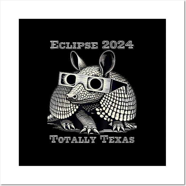 Eclipse 2024 Totally Texas Wall Art by SanJKaka